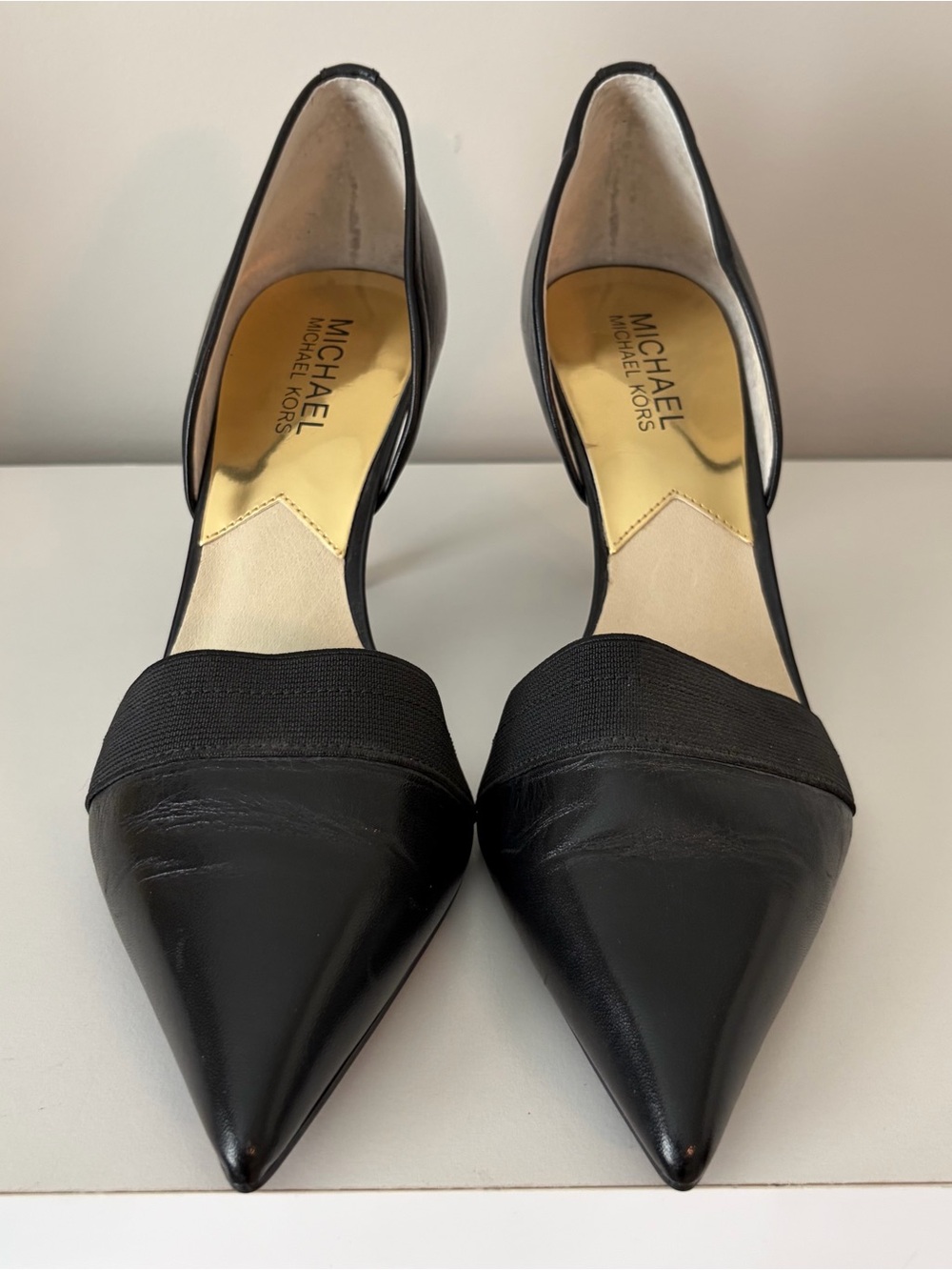 NWOT Michael Kors Wendy Black Leather Pointed D'Orsay Pumps - Picture 5 of 8
